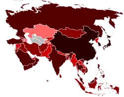 Number of confirmed cases of A(H1N1) virus in Asia:&nbsp;&nbsp;50 000+ cases&nbsp;&nbsp;5 000+ cases&nbsp;&nbsp;500+ cases&nbsp;&nbsp;50+ cases&nbsp;&nbsp;5+ cases&nbsp;&nbsp;1+ cases