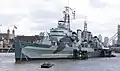 HMS&nbsp;Belfast repainted in Admiralty camouflage