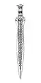 Hajdúsámson-type sword, Ottomány culture, 1700-1600 BC.