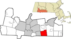 Location in Hampden County in Massachusetts