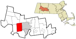Location in Hampshire County in Massachusetts