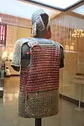 Replica of Han iron scale armor with helmet.