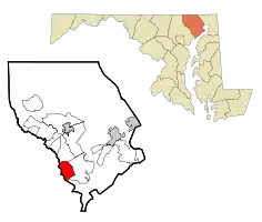 Location of Joppatowne, Maryland
