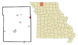 Location of Cainsville, Missouri