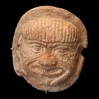 Terracotta plaquette with head of Humbaba, 2nd&nbsp;millennium&nbsp;BCE, Louvre Museum, Paris