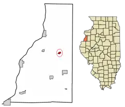 Location of Biggsville in Henderson County, Illinois