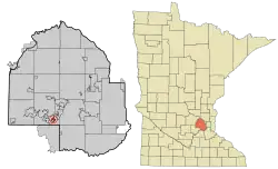 Location of Greenwoodwithin Hennepin County, Minnesota
