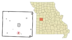 Location of Deepwater, Missouri