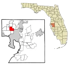 Location in Hillsborough County and the state of Florida