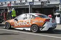 The Holden VE Commodore of Taz Douglas at the 2012 Clipsal 500.