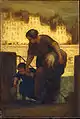 Honoré Daumier: The Laundress, ca. 1863,  today Metropolitan Museum of Art. Oil on wood, 48.9 × 33&nbsp;cm