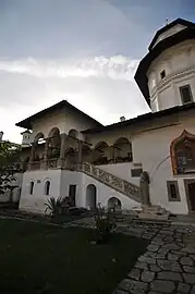 Horezu Monastery, Horezu, Romania, with a Solomonic column, unknown architect, 17th-18th centuries