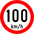RUS 040Speed Limit (100&nbsp;km/h)