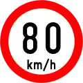 RUS 041Speed Limit (80&nbsp;km/h)