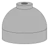 Illustration of cylinder shoulder painted grey for carbon dioxide