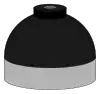 Illustration of cylinder shoulder painted black for nitrogen
