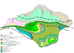 Geological map of the island