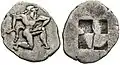 Archaic coin of Thasos, c. 500–463&nbsp;BC.