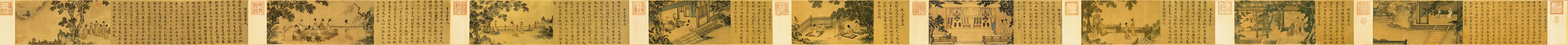 Illustrations of the Ladies' Classic of Filial Piety (detail), Song dynasty, depicting the section "Serving One's Parents-in-Law".Mann & Cheng 2001, p. 46.
