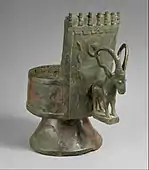 Incense burner (Pre-Islamic South Arabian); c. mid-1st millennium&nbsp;BC; bronze; height: 27.6&nbsp;cm; Metropolitan Museum of Art