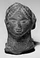 Head of an Indian Village Deity, terracotta, 3rd century BCE