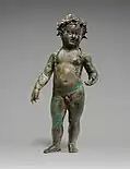 Bronze statue of infant Bacchus, 1st century AD, Getty Villa.