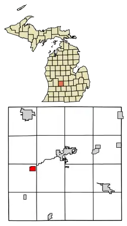 Location of Saranac, Michigan