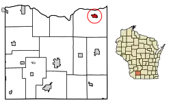 Location of Arena in Iowa County, Wisconsin.