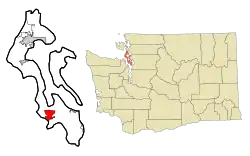 Location of Freeland, Washington