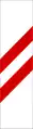 Level crossing countdown marker (placed at two-thirds of the distance from the crossing, usually 100&nbsp;m)