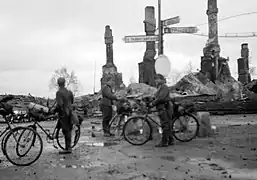 Ivalo in 1945, in the aftermath of the Lapland War