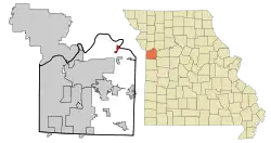 Location of Sibley, Missouri