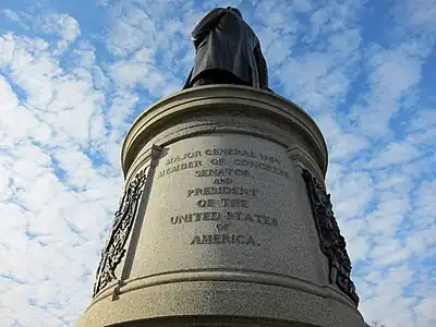 Inscription on the pedestal