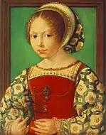 Young girl with an astronomical instrument, by Jan Gossaert, c. 1520-1540
