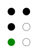 ⠏ (braille pattern dots-1234) 