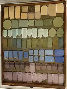 Trial pieces, with numbers keyed to Wedgwood's Experiment Book, 1773–1776