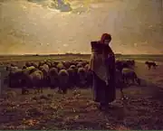Shepherdess with her Flock, 1864