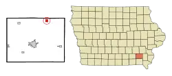 Location of Pleasant Plain, Iowa