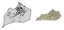 Location of Broeck Pointe in Jefferson County, Kentucky