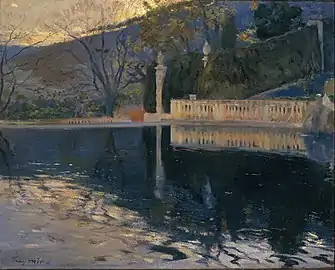 The Labyrinth (Horta, Barcelona) (circa 1898). 115.5 × 141.5&nbsp;cm. Museu Nacional d'Art de Catalunya.