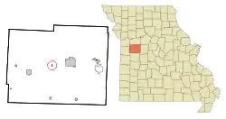 Location of Centerview, Missouri