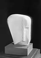 Joseph Csaky, 1921, Tête (Tête de jeune fille, Tête d'enfant), marble (white), 21.5&nbsp;cm, (profile), Musée National d'Art Moderne, Paris
