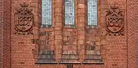 The Tower of the Victoria Building, University of Liverpool commemorates the Golden Jubilee, with terracotta dates