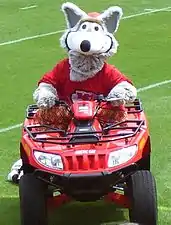 K.C. Wolf, the mascot of the Kansas City Chiefs
