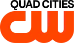 The CW network logo in red-orange, with "Quad Cities" above it in black.