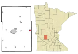 Location of Atwater, Minnesota
