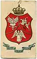 Coat of arms for the proposed Pol.–Lith.–Ruth. Commonwealth, which never came into being. It consisted of the Polish White Eagle, the Lithuanian Pahonia and the Ruthenian Archangel Michael (19th century)