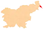 The location of the Municipality of Lendava