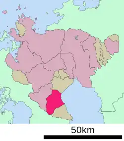 Location of Kashima in Saga Prefecture