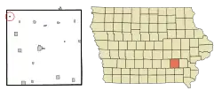 Location of Gibson, Iowa